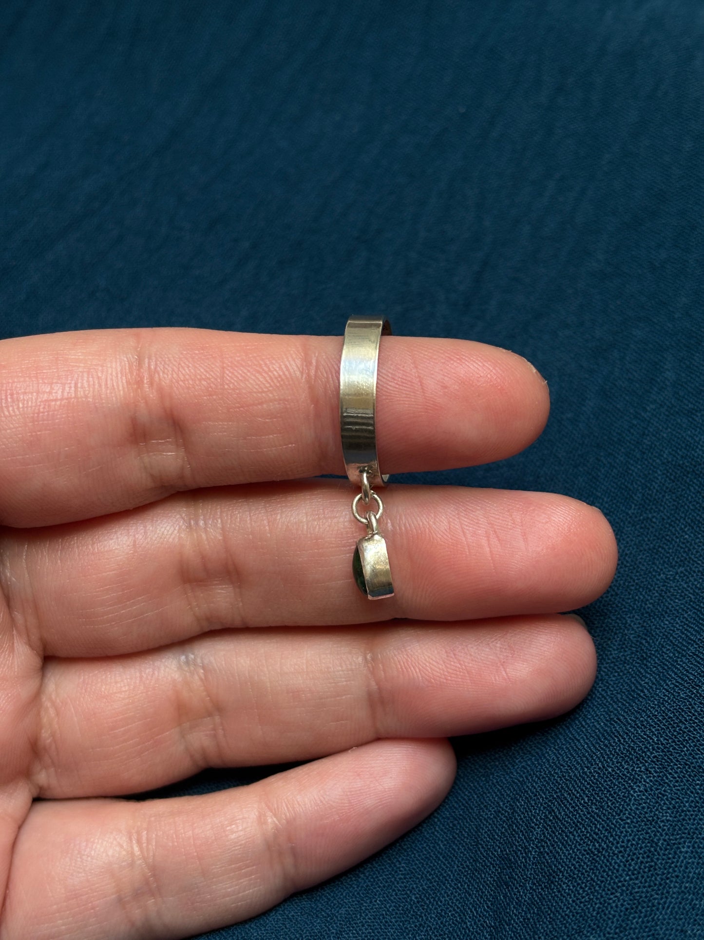 Tourmaline charm ring- Size R