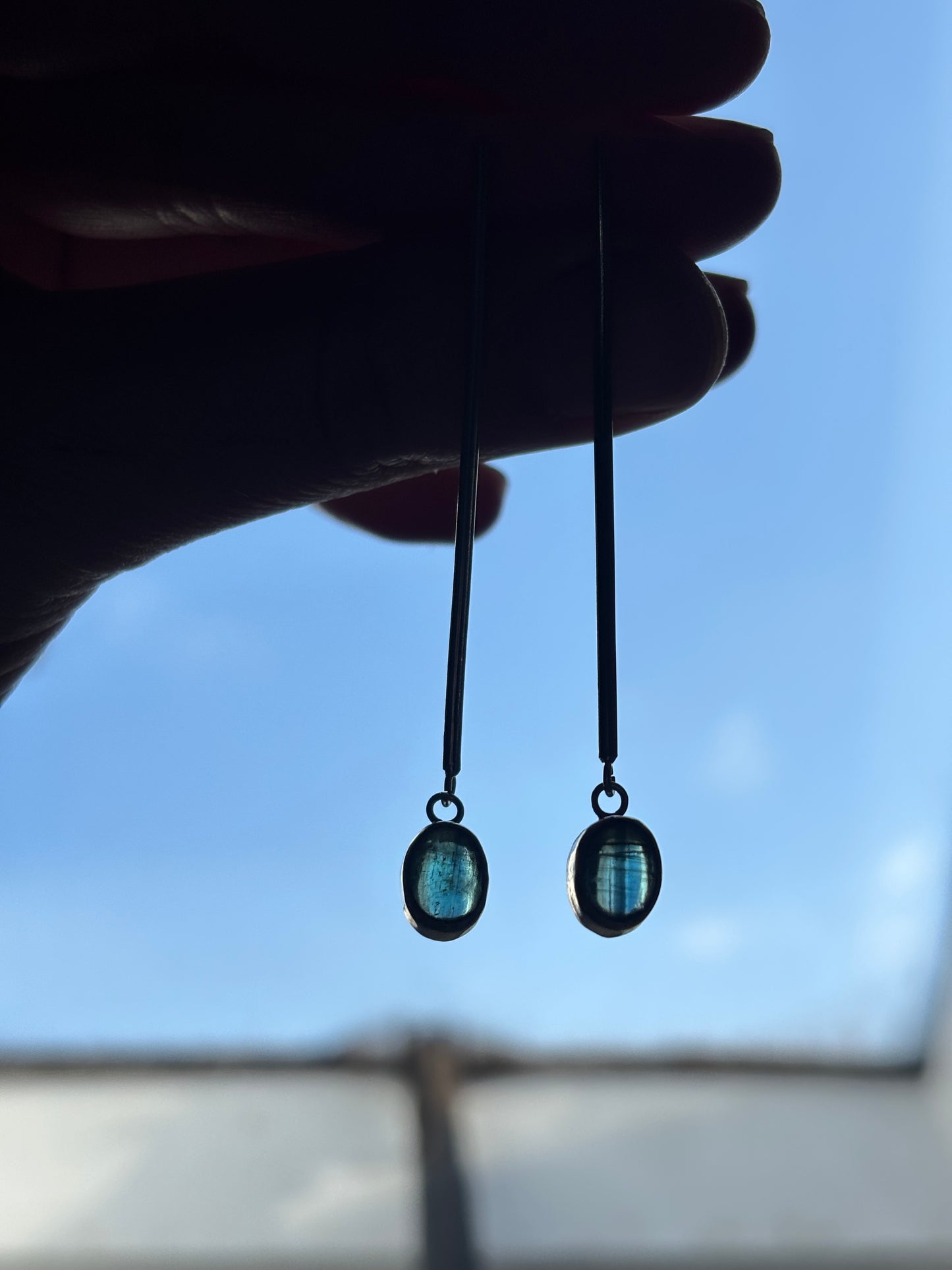 Kyanite drop earrings