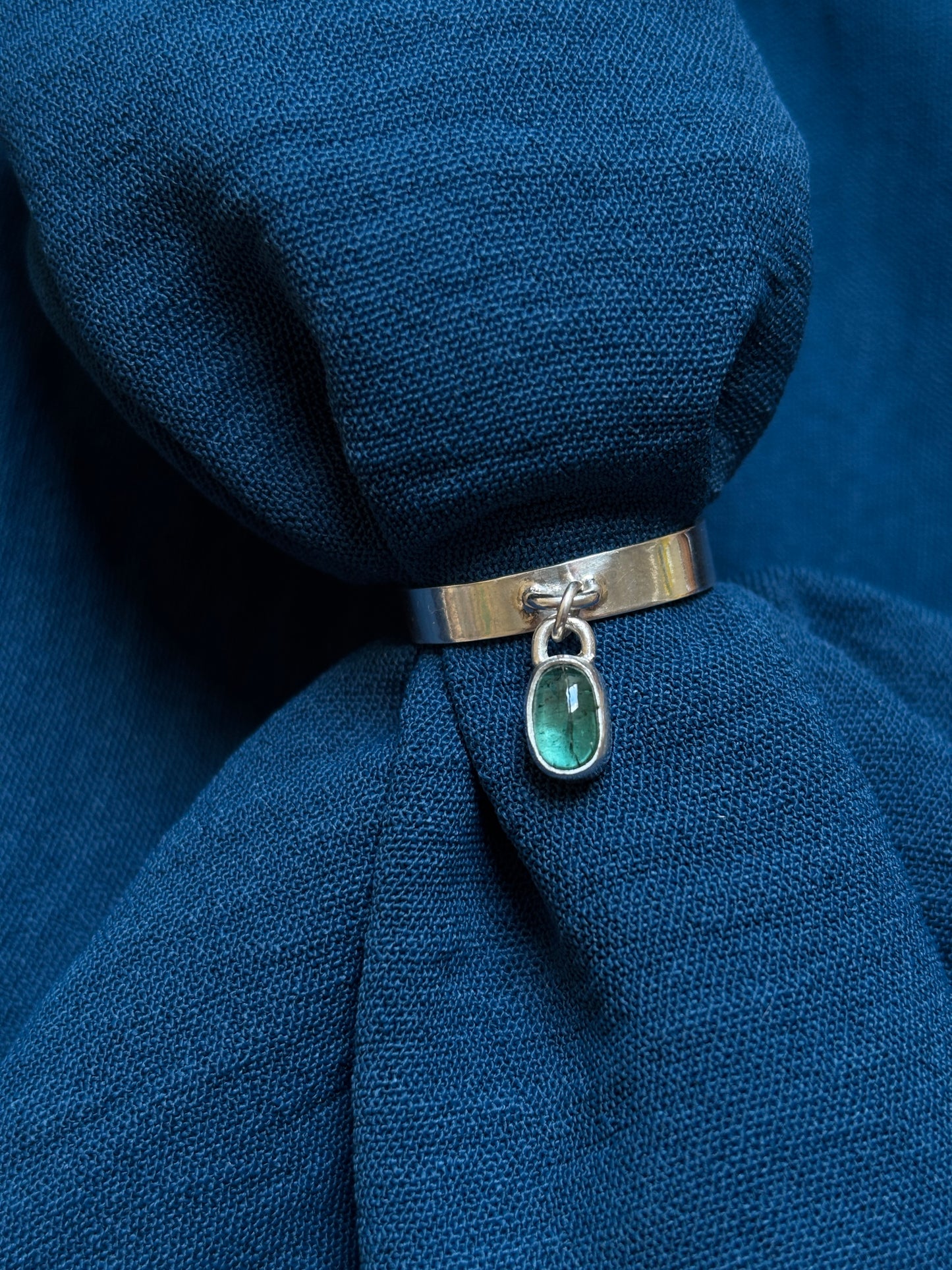 Tourmaline charm ring- Size R