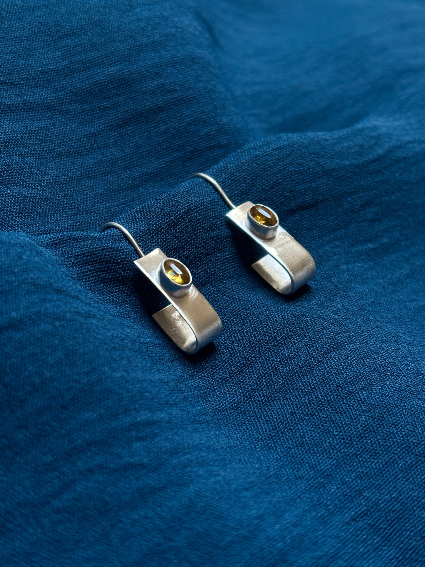 Yellow tourmaline earrings