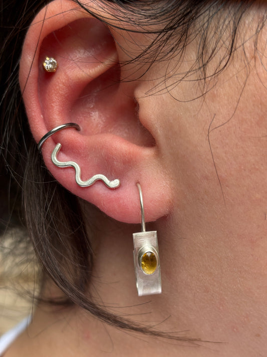 Yellow tourmaline earrings