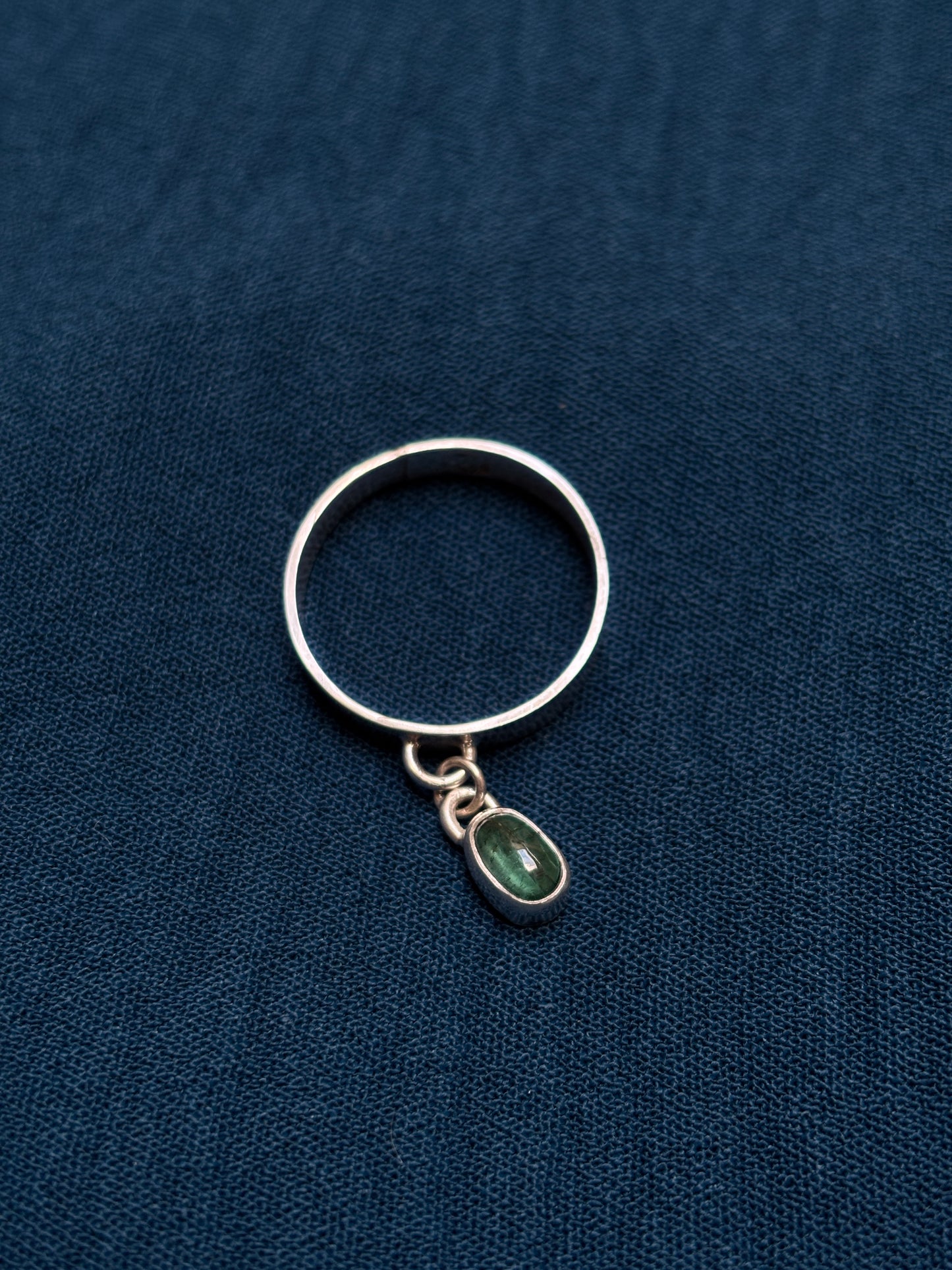 Tourmaline charm ring- Size R