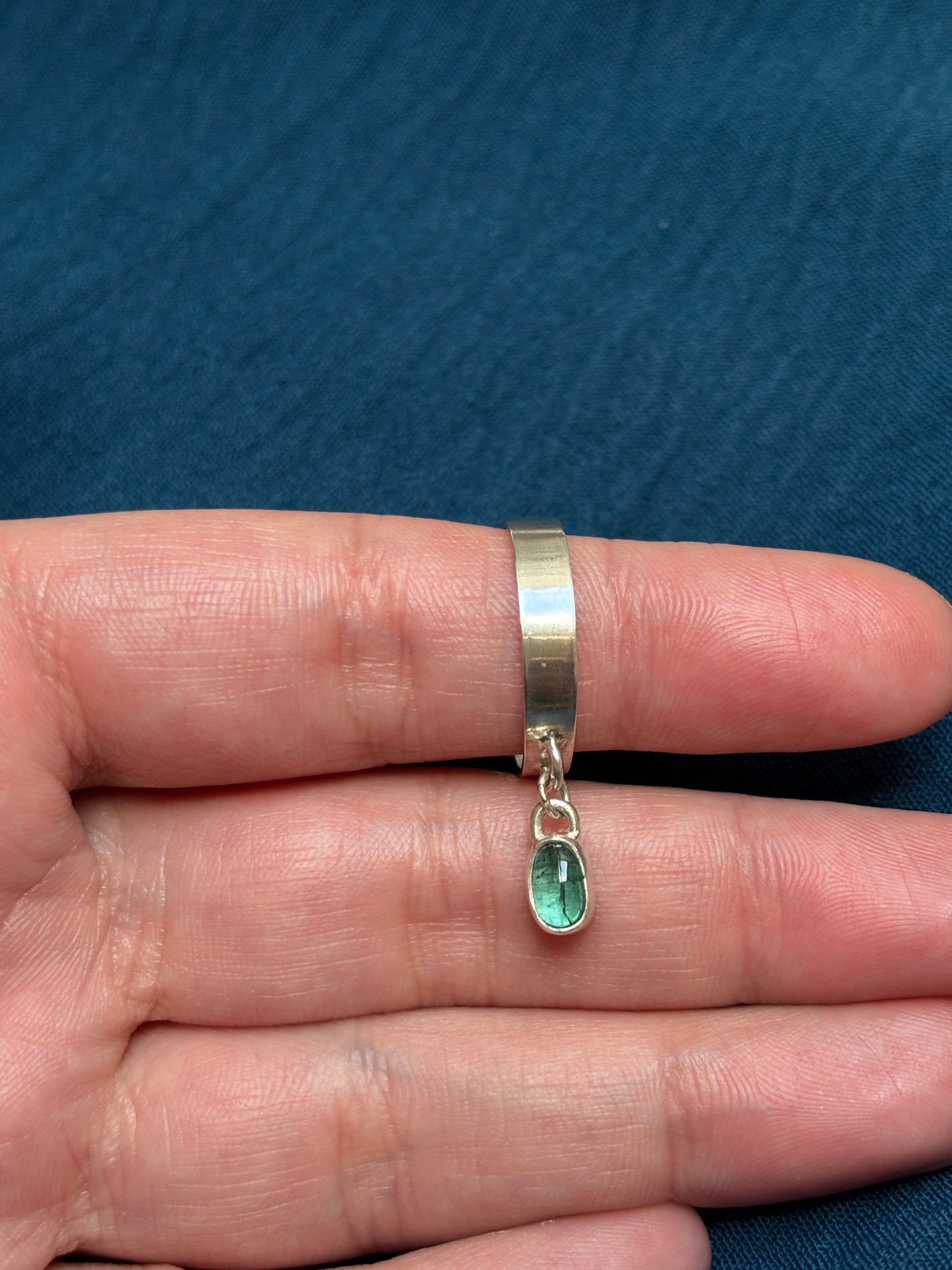 Tourmaline charm ring- Size R